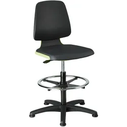Bimos, Bürostuhl, Arbeitsstuhl Labsit 3, K-Leder grün Sitzhöhe 520-770 mm