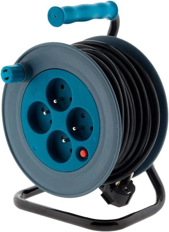 Zenitech Kabelhaspel Blauw 15 meter