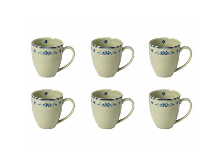 Tasse à café Vila 6 pièces 11cm Vert/Vert/Bleu