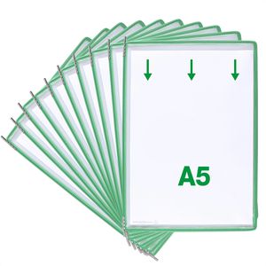 Tarifold Sichttafel 115005, A5, Drehzapfen, Rahmen grün, 10 Stück