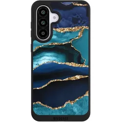 Nivocase Handyhülle für Samsung Galaxy A56 5G Hülle NIVOpure Case Schwarz Glitzer Look Marmor Trends (Samsung Galaxy A56 5G), Smartphone Hülle, Schwarz