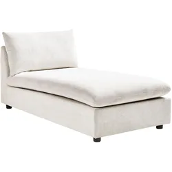 CHAISELONGUE Stoff Cremeweiß Vizille