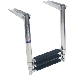 Teleskop Badeleiter für Montage auf Plattform, A4/Kunststoff, 415-1115x305mm, 4-stufig