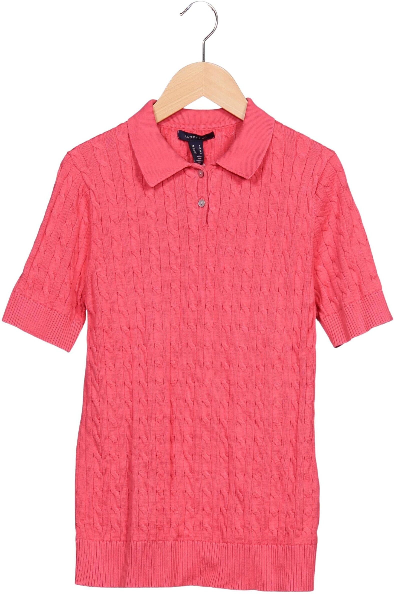 Lands End Damen Pullover, Pink, Gr. S, Baumwolle - Second Hand
