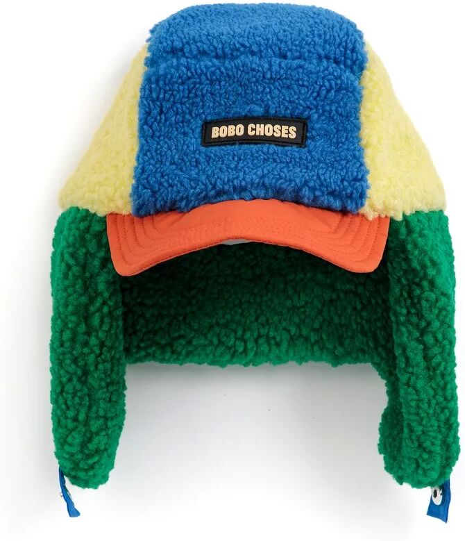 Bobo Choses Chapka Façon Sherpa Fibres Recyclées Bleu 48 cm