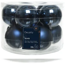 Kaemingk Weihnachtsbaumkugeln Glas Ø 6 cm 10 Stück blau