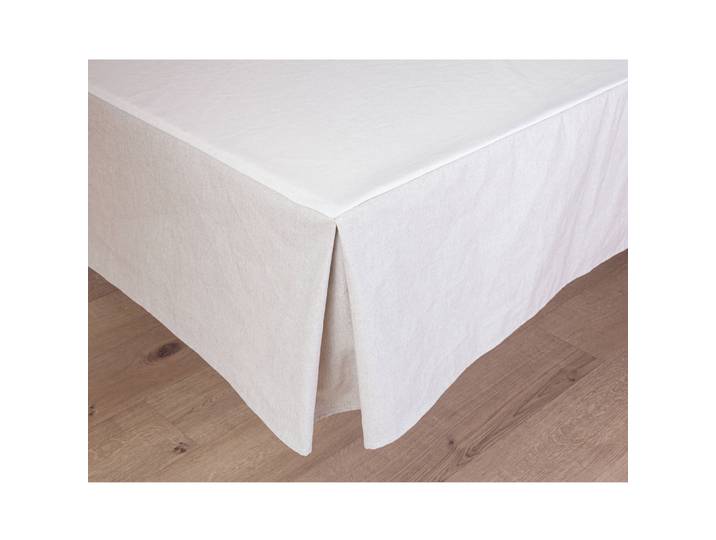 Cache-sommier effet lin coton - Blancheporte