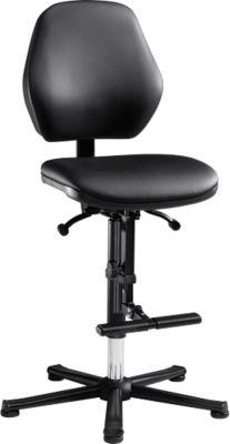 Labordrehstuhl LEANOS 9131, Kunstleder, schwarz