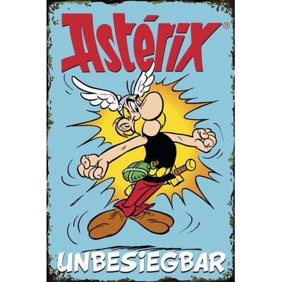 Metallbild LUCKYLINDE "Asterix Unbesiegbar II", bunt (farbe bild(er): bunt), B:20cm H:30cm T:0,2cm, Stahl, Bilder, Stahlschild 20x30 cm Wanddeko Bild zum Film "Kampf der Häuptlinge"