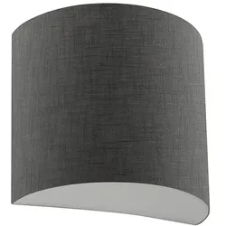 ROSSINI ILLUMINAZIONE Wandleuchte Vivien mit Lampenschirm aus anthrazitfarbenem Stoff – Anschluss E27 IP20 75 W – Elegante Wandleuchte – Rossini-Gruppe