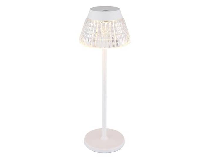 Tischleuchte Tischlampe weiß Wohnzimmerlampe Touchdimmer Akku Beistellleuchte, USB, LED 1W 80Lm warmweiß, DxH 13,5x38 cm