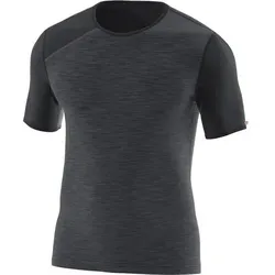 LÖFFLER Herren Unterhemd M SHIRT S/S STRIPES TRANSTEX, Größe 52 in Grau Grau