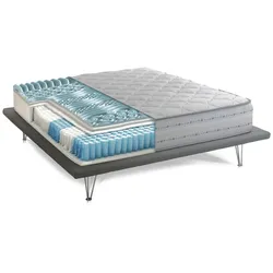 Dmora Doppelmatratze Natalina, Memory Foam-Matratze und Taschenfedern, 100% Made in Italy, Anti-Milbe und hypoallergen, Cm 140x190 h26