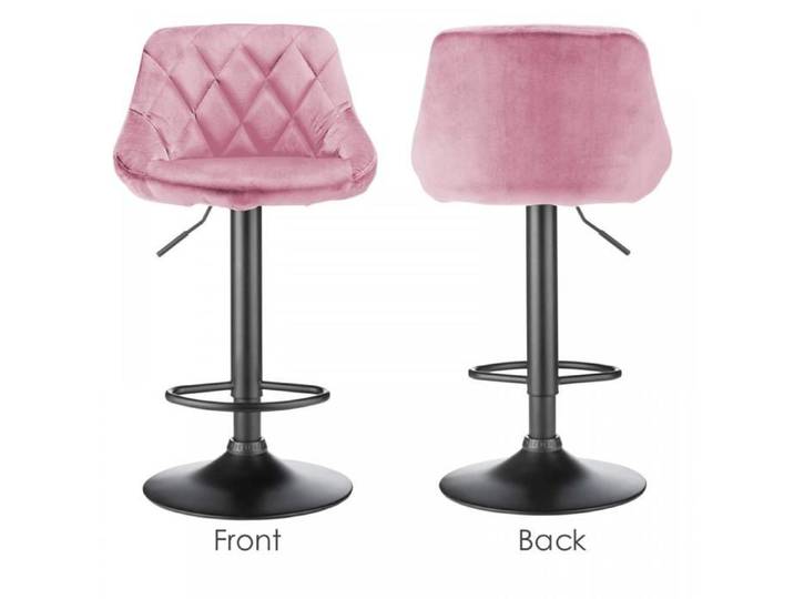 MIPAN Tabouret de Bar Lot de 2 en Velours tabourets de Cuisine Hauteur réglable rose
