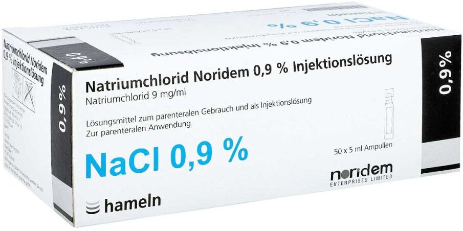 Natriumchlorid Noridem 0,9% iniecto -lösung Ampullen