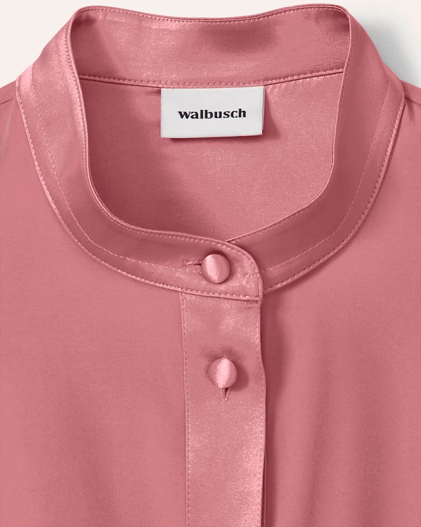 Walbusch Polo Bluse aus Seide, #noch offen: Größenlauf, Farbe Rosa, 52, edle Seide bequem, da elastisch Damen