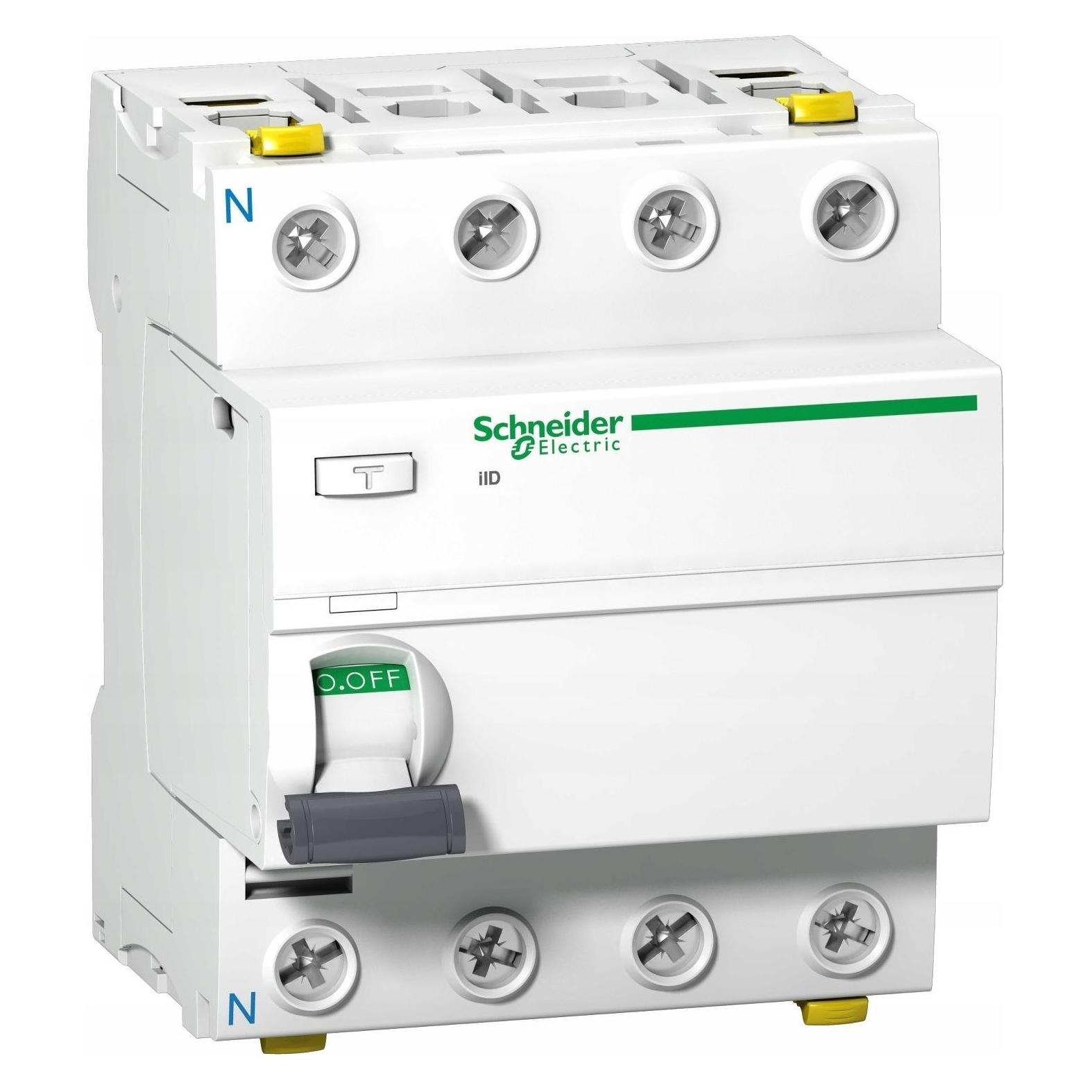 Schneider Electric Acti 9 iID-RCCB-4P-25A-30mA-Typ AC A9Z11425 (A9Z11425)