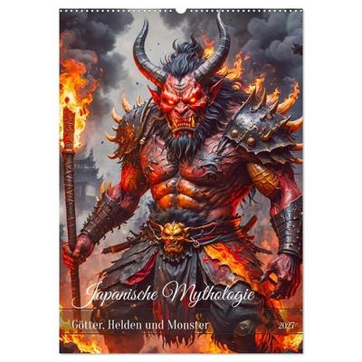 Japanische Mythologie - Götter, Helden und Monster (Wandkalender 2027 DIN A2 hoch), CALVENDO Monatskalender