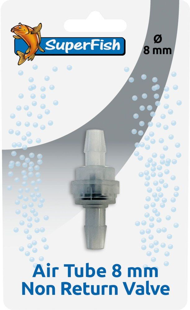 SUPERFISH Valvola di Non Ritorno per Tubo Aria da 8 mm Aeratore Compressore Ossigenatore Pompa d'Aria Laghetto Stagno