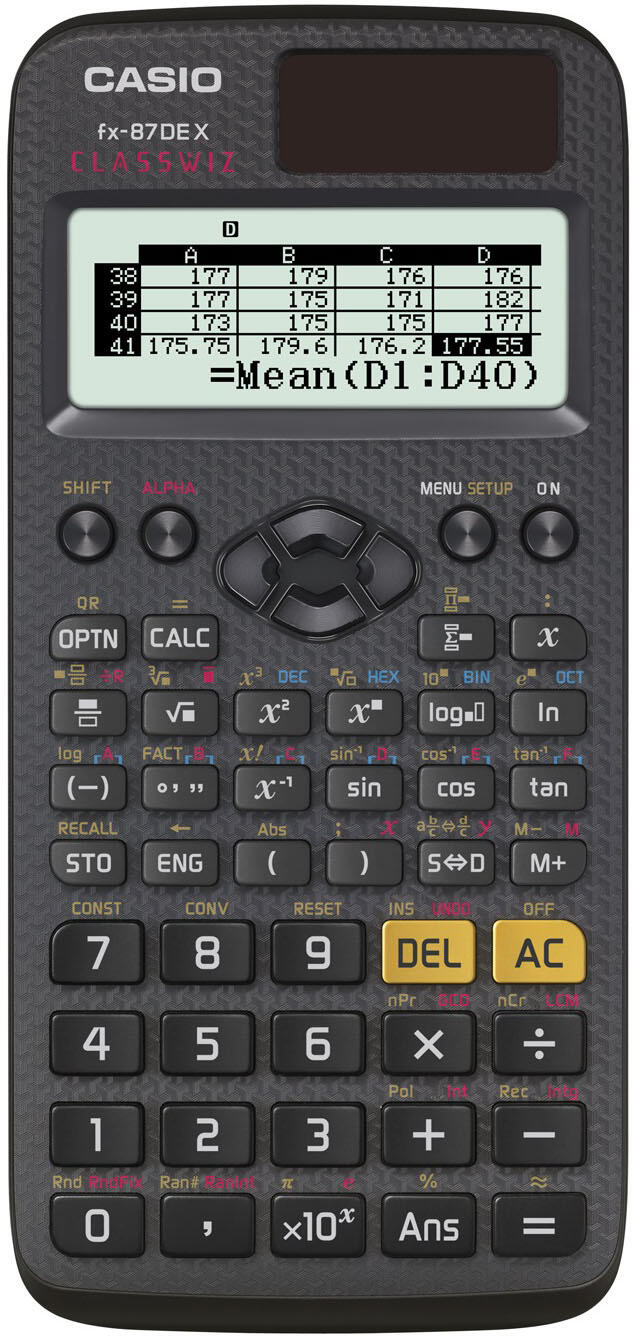 CASIO Wissenschaftlicher Taschenrechner FX-87DE X FX-87DEX-W-ET