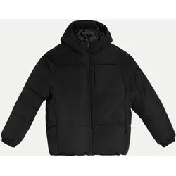 Steppjacke mit Kapuze Schwarz M