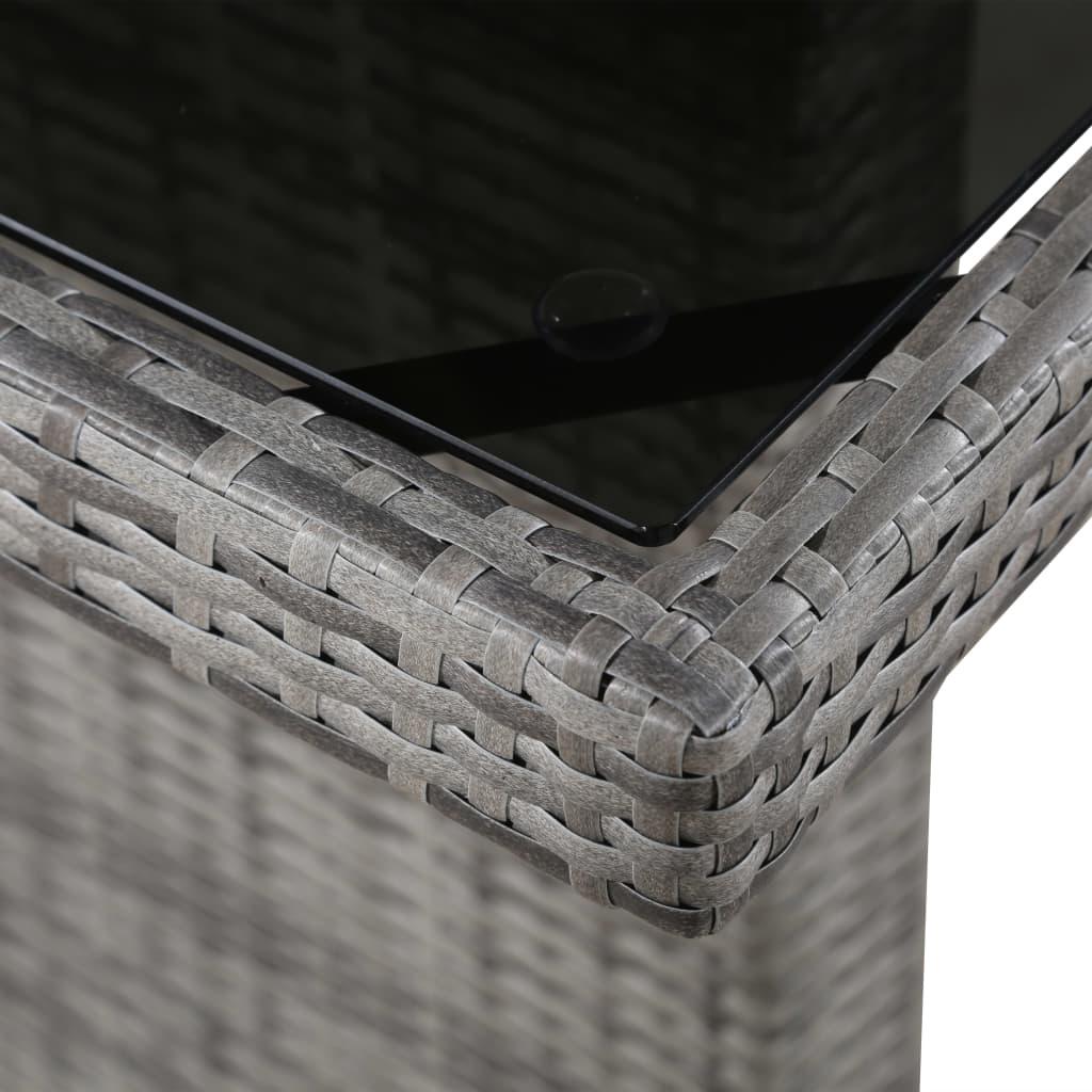 vidaXL Gartentisch 240x90x74 cm Poly Rattan und Glas