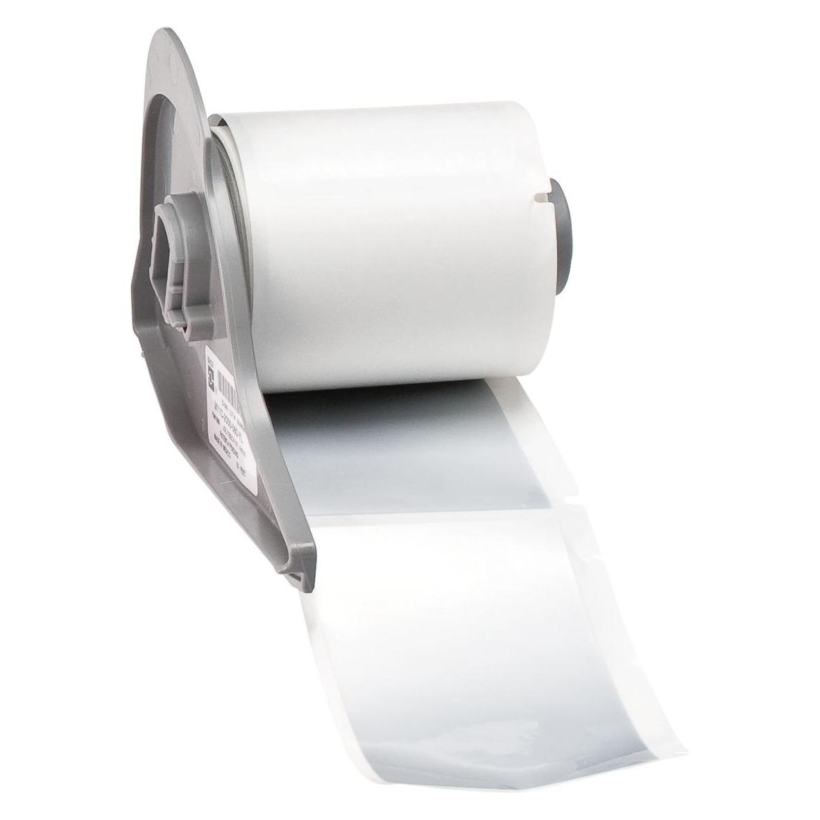 Brady M7-37-362, fälschungssicheres Vinyl, metallisiert, Silber, glänzend, 48.26 x 76.20 mm, perma (M7-37-362)