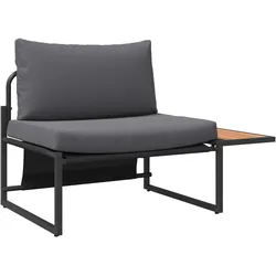 vidaXL 2-tlg. Garten-Sofagarnitur Sessel mit Anthrazit Kissen