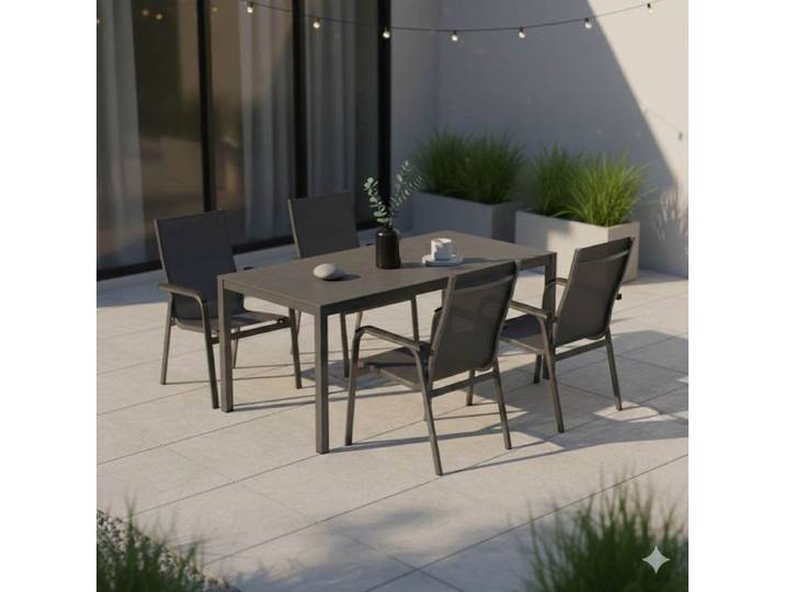 Kettler Basic+ Premium Gartenmöbel-Set M (4 Plätze) mit OUTLIV. Tisch 160x90cm