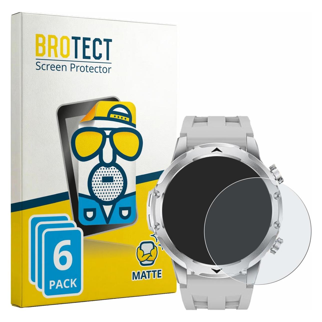 Brotect Entspiegelungsfolie für FitVigor Smartwatch 1.53" Displayschutz Displayschutzfolie Folie Matt (4163343)