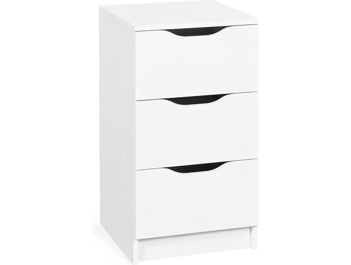 Interlink Commode classique 3 tiroirs\, couleur : blanc\, 40 x 40 x 71cm
