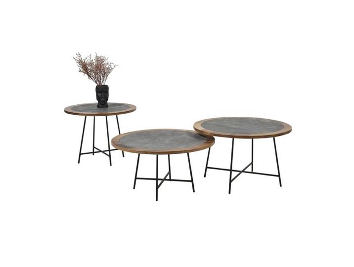 Xlmoebel Couchtisch Luxuriöse Design-Beistelltische aus hochwertigem Material (Set, 2-St., Set 3 tlg. Couchtische), Hergestellt in Europa