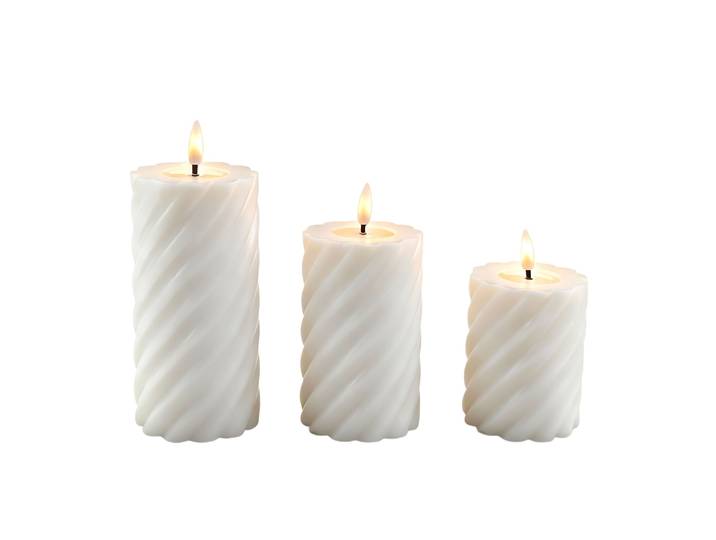 LED Kerzen 3er-Set Weiss