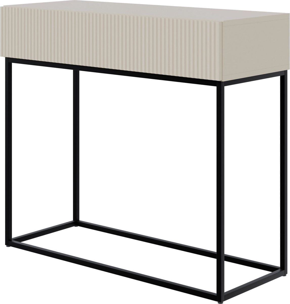 Selsey Veldio Console 90 cm - Grijs beige met zwarte poten