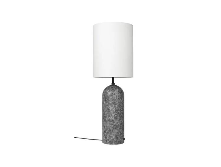 GUBI Lampadaire Gravity XL marbre gris/blanc, high