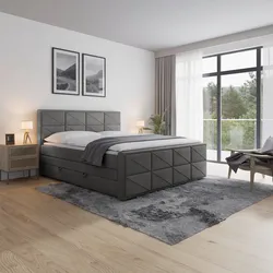 Boxspringbett Helsinki ca. 180x200 cm Anthrazit
