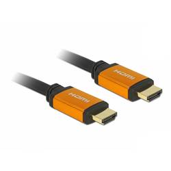 Delock HDMI Anschlusskabel HDMI-A Stecker 3 m Schwarz, Gelb 86987 4K UHD, vergoldete Steckkontakte, dreifach geschirmt HDMI-Kabel
