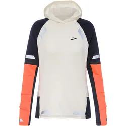 Brooks Run Visible Notch Thermal Laufhoodie Damen | Gr. XL | weiß - weiß