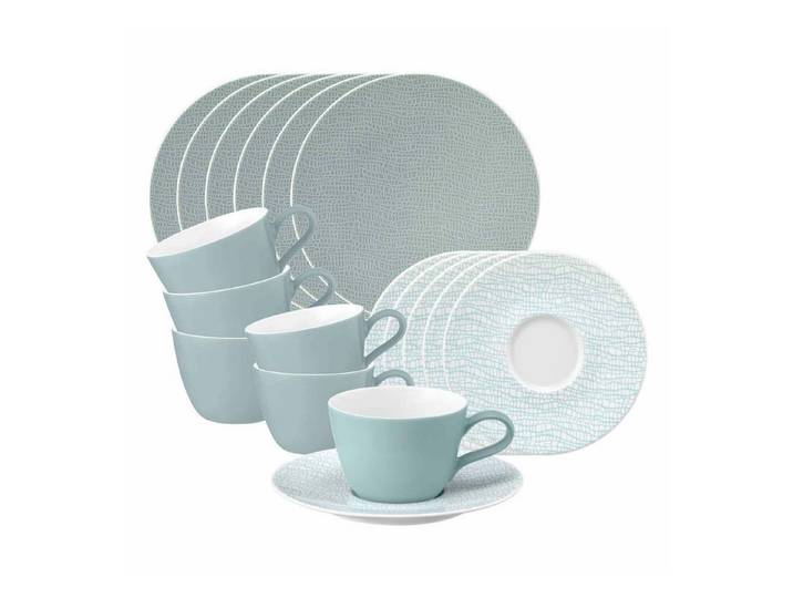 Seltmann Weiden Kaffeeservice Life Fashion Kaffeeservice 18-tlg. (18-tlg), 6 Personen, Porzellan