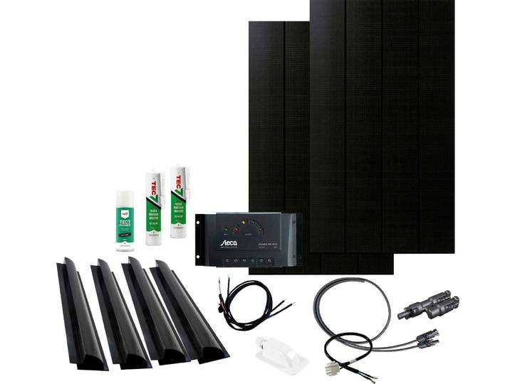 Solaranlage PHAESUN Caravan Kit, Sun Pearl 200 W , schwarz, Solarmodule, Solaranlage