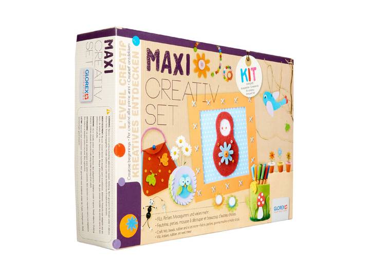 Glorex Bastel-Box Maxi Kreativ Set 20 × 15 cm 54-teilig