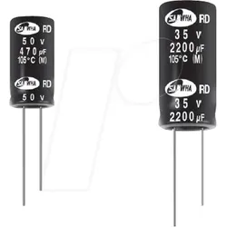 RD2W106M12020100 - Elko, radial, 10 μF, 450 V, 105°, RM 5