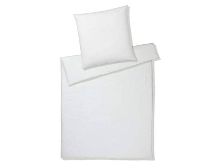 elegante Leinen Bettwäsche Pure reinweiss