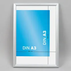 Klapprahmen A3 Standard silber | 17 mm | Gehrung, Aluminium