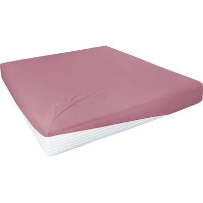 Spannbettlaken PRIMERA "Elasthan-Feinjersey", rot (rosenholz), 1 Stk., Jersey-Elasthan, 140-160x200 28cm, Jersey-Elasthan, Obermaterial: 95% Baumwolle, 5% Elasthan, Bettlaken, Spannbettlaken, PREMIUM, aus 95% gekämmter Baumwolle und 5% Elasthan, bis...