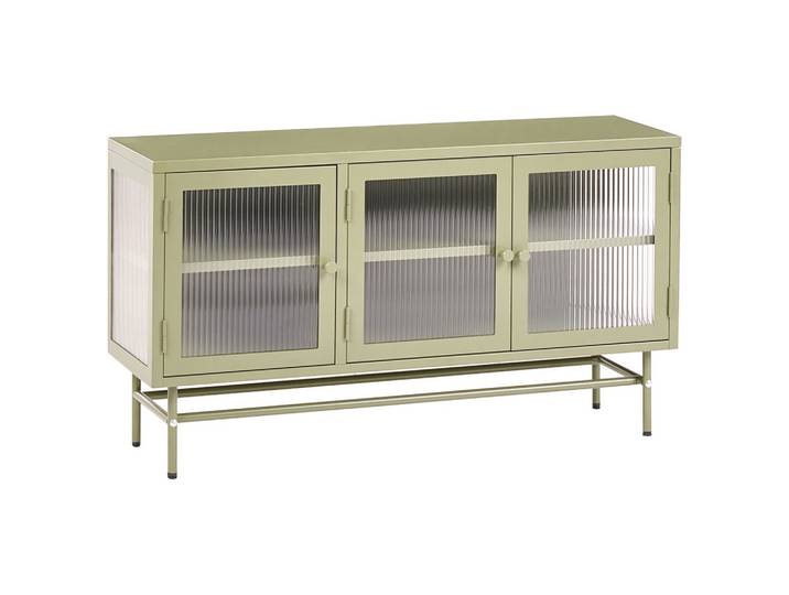 SIDEBOARD mit Glastüren Metall 115 cm Grün Devon
