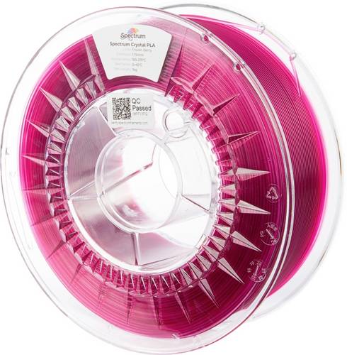 Spectrum Filaments 80886 PLA Crystal Filament PLA Erhöhte Extrusionsrate 1.75mm 1000g Frozen Berry, Rot 1St.