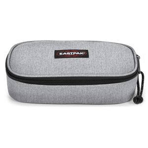 Eastpak Federmäppchen Oval XL Single Sunday Grey, Schlamperetui, aus Stoff, hellgrau