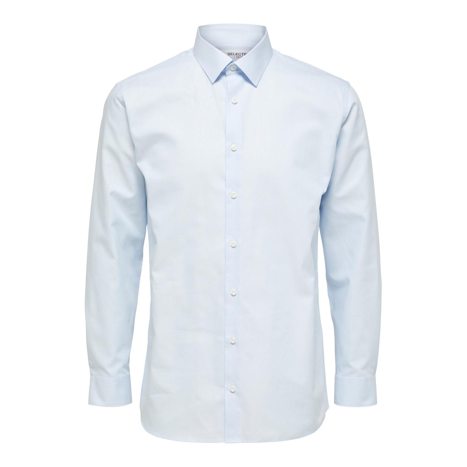 Marke: Selected Geschlecht: Männer Typ: Hemden Farbe: Hellblau Muster: Einfarbig Ärmel: Langärmelig Kragen: Klassisch Verschluss: Knöpfe Saison: Frühling/Sommer