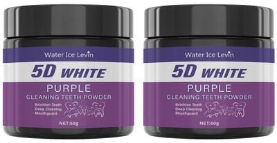Inspired Finds BrilliantSmile Purple Teeth Whitening Powder Daily Deep Clean Polishing Formula 2pcs